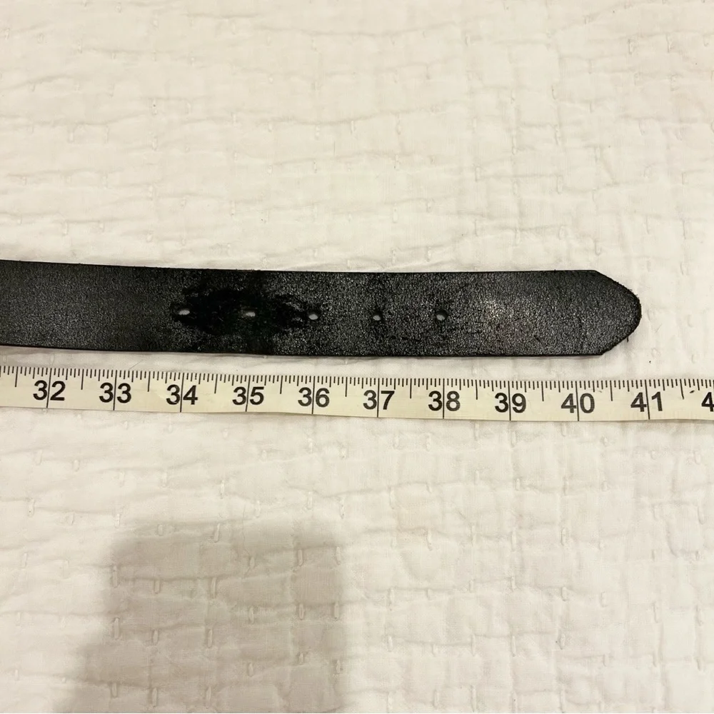 Silver Creek Collection Belt Mens 36 Black Genuine Leather Basic Made in USA